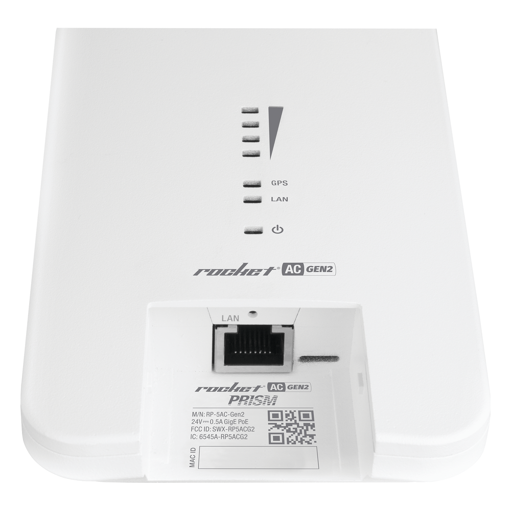 Radio Estación Base airMAX AC GEN2 hasta 500 Mbps, 5 GHz (5150 - 5875 MHz) con tecnología airPrism