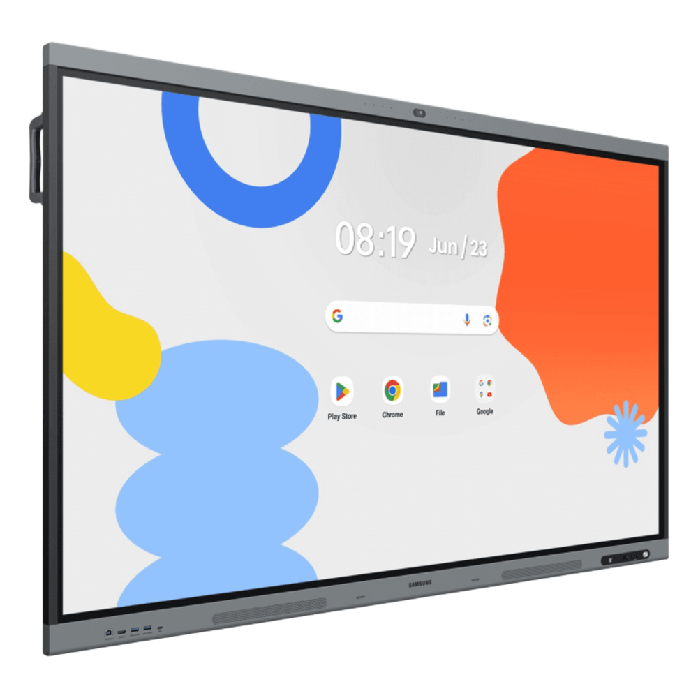 Pantalla Interactiva WAFX-P Series / 86" 4K UHD 3840x2160 / Android 15 EDLA Certified / Octa-core CPU / 48MP Camera / 8-Mic Array 10m / Dual 20W Speakers + Woofer / 50-Point IR Touch / Wi-Fi 6 / Bluetooth 5.0 / OPS Slot