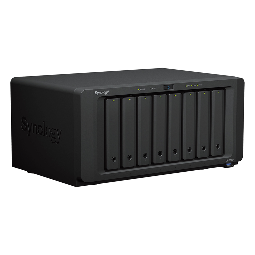 Servidor de Almacenamiento NAS Synology DiskStation DS1823xs+ | 8 Bahías | 144 TB Bruto | Expansión hasta 324 TB | 10GbE | RAID F1,0,1,5,6,10 | Caché SSD.
