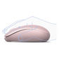 Mouse Inalámbrico 2.4G 800/1200/1600/2400 DPI | Función de 3 botones | Alcance 10m | Silencioso |  Ergonómico | Anti-caída y Anti-interferencias | Batería Alcalina AA incluida  | Color Dusty Pink.