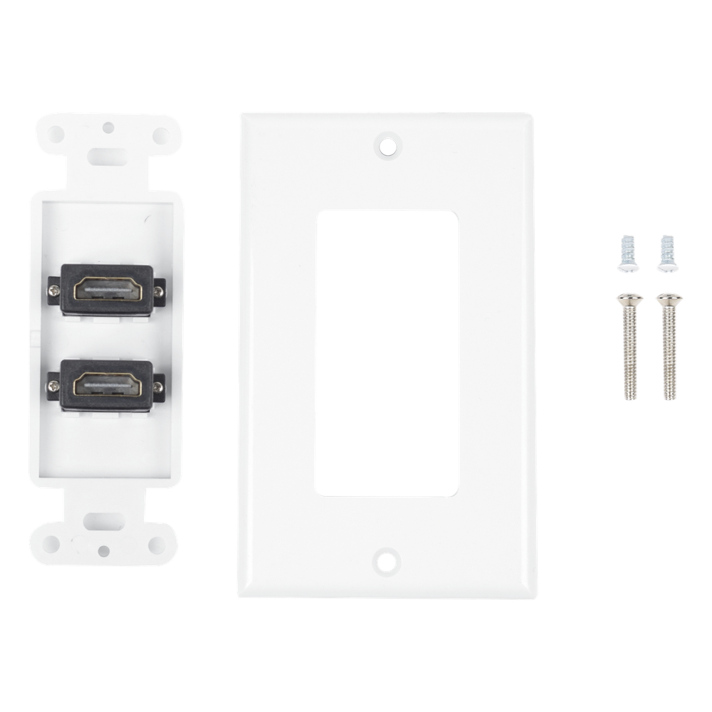 Placa de Pared de 2 Puertos HDMI Hembra a Hembra