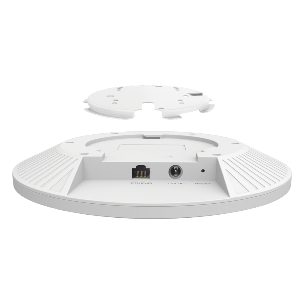 Punto de Acceso Omada Ultra-Rango / Wi-Fi 6 AX6000 MU-MIMO 4x4 /  Mesh Omada / Alta Densidad de Usuarios / Configuración por Controlador o Stand-Alone / Para Montaje en Techo/pared / Alimentación PoE+
