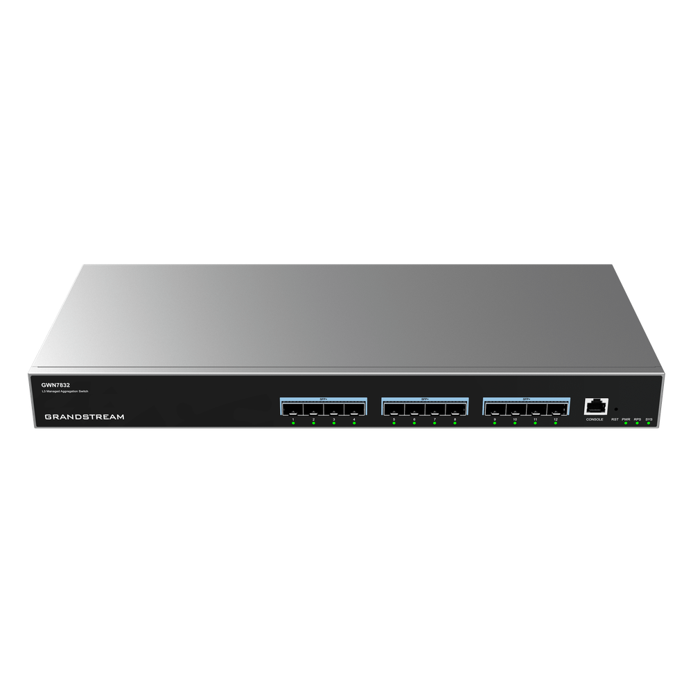 Switch de Agregación Capa 3 / 12 Puertos 10Gigabit SFP+ / QoS Integrada / Soporte IPv6 e IPv4 / Seguridad Avanzada / Stacking /