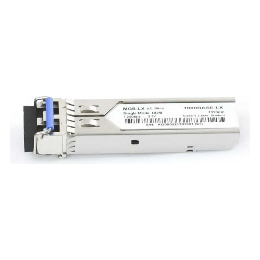 (MGB-LX v2) Transceptor Mini-GBIC SFP 1G LC Duplex para Fibra Monomodo 20Km