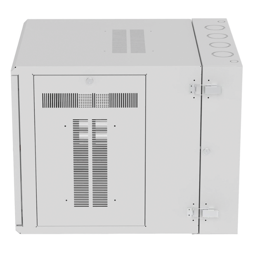Gabinete PanZone de Montaje en Pared, de 19in, Puerta con Ventana de Seguridad, 12 UR, 762mm de Profundidad, Color Blanco