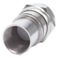 Conector F Macho, Plegable con PIN para Cable RG-6, Cuerpo de Bronce Niquelado.