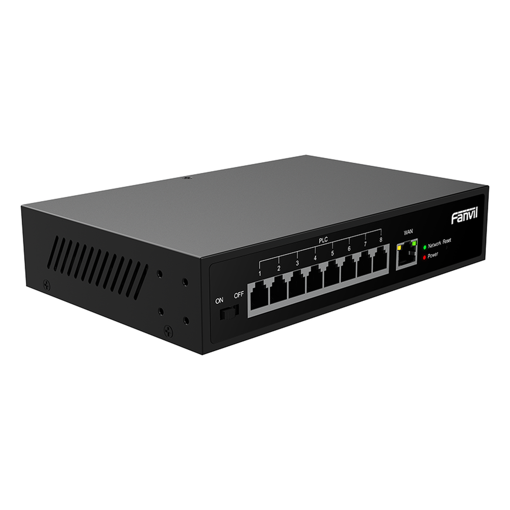 Switch PoE de 2 Hilos para telefonos Fanvil X303-2 , 8 puertos RJ11