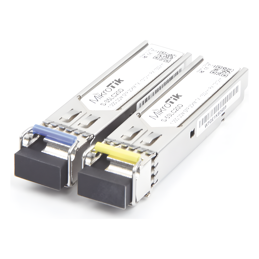 Transceptores MiniGbic SFP 1.25G LC WDM para fibra Mono Modo 20 Kms