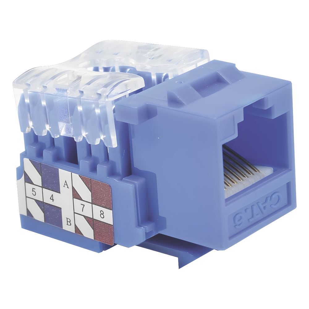 Módulo Jack 110 Cat6, Keystone para Faceplate - Color Azul