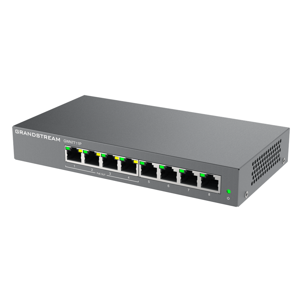 Switch de Red Administrable Capa 2 Lite / 8 Puertos Gigabit Ethernet / 4 Puertos PoE / VLAN / QoS / Snooping IGMP / Montaje en Pared y Escritorio / Compatible con GDMS