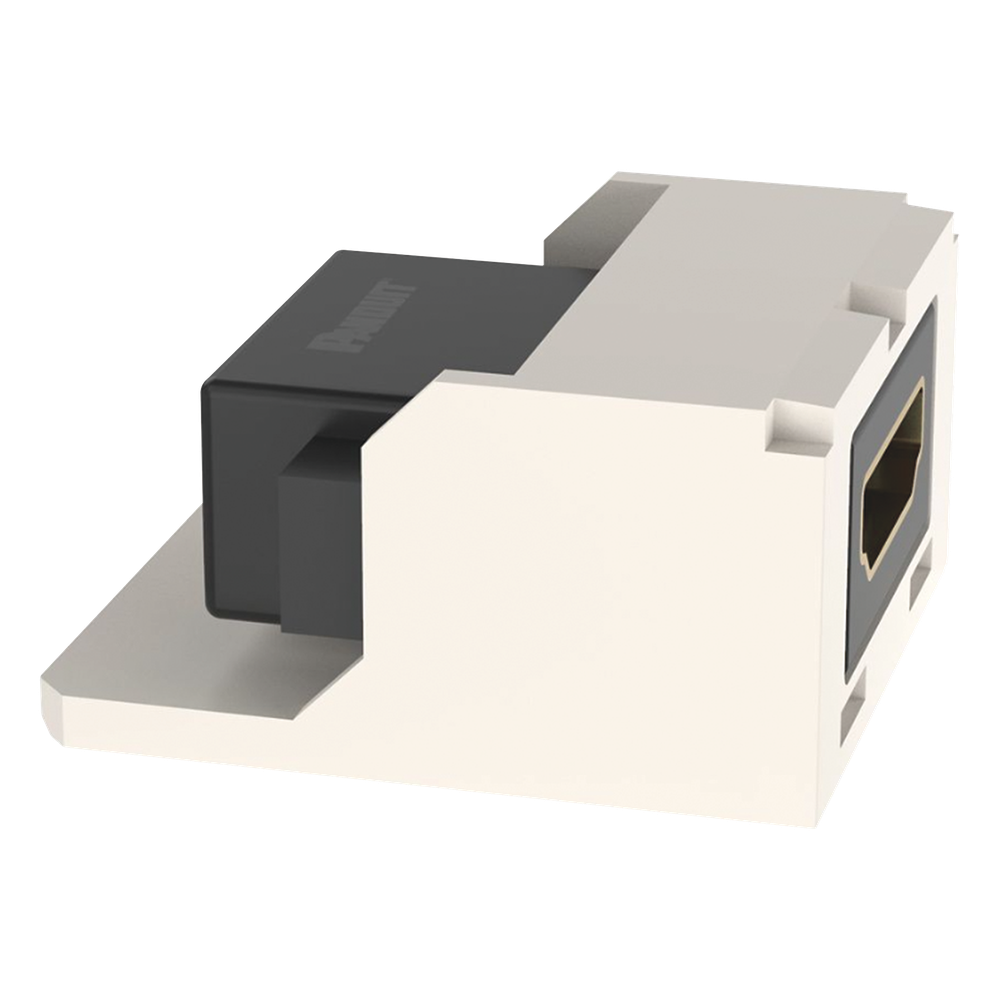 Módulo Acoplador HDMI 2.0, Hembra a Hembra Tipo-A, Categoría 2, Uso en 2 Puertos Mini-Com, Color Blanco Mate