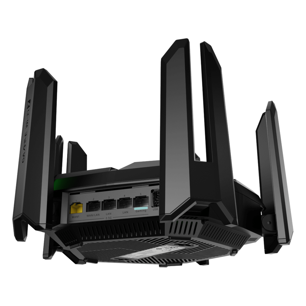 Home Router inalámbrico MESH Wi-Fi 7, Diseñado para GAMING con doble puerto WAN 2.5G para Sumar Ancho de banda, 3 puertos LAN 2.5G, 4 puertos LAN Gigabit.
