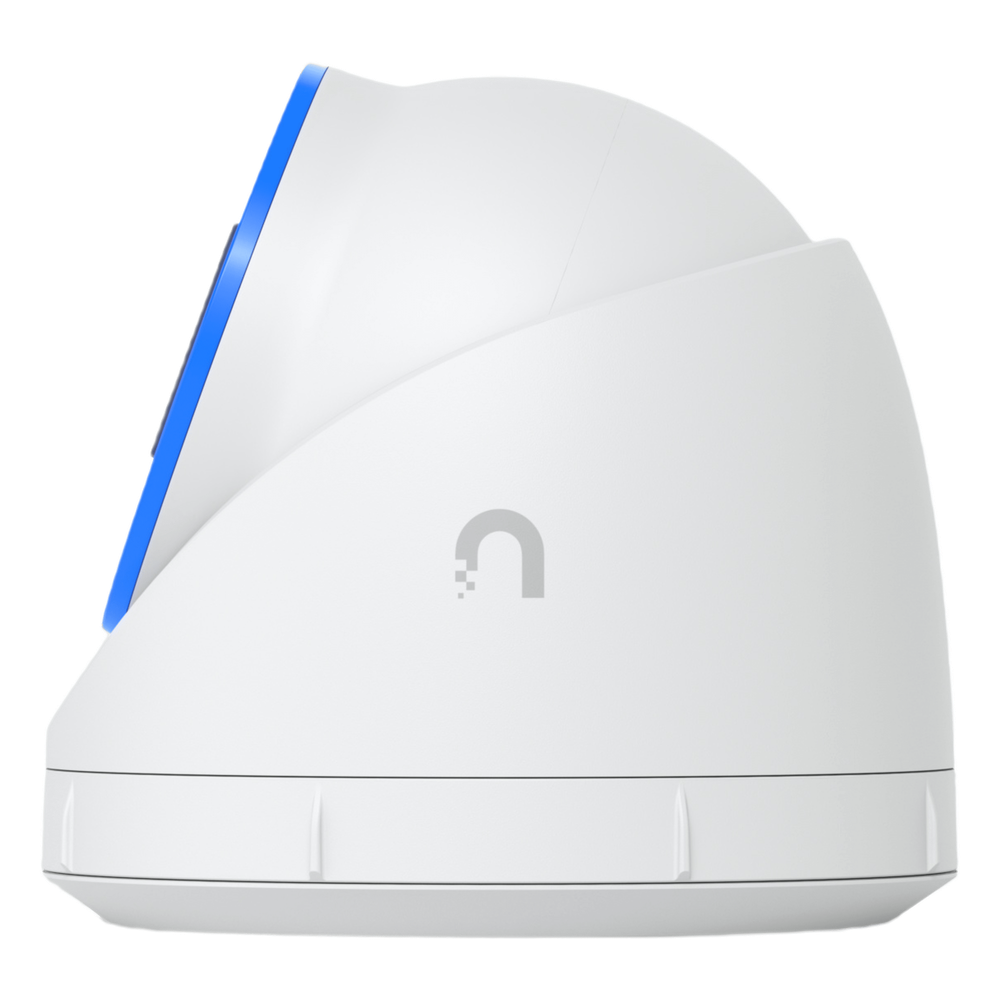 Cámara UniFi Protect Turret AI blanca / 4K(8MP) / Ángulo ultra-ancho 109.9 / Visión Nocturna IR 40 m / AI Avanzado: Reconocimiento de Rostros y Matrículas / LED para color en la noche / Micrófono 2 vías / ranura M