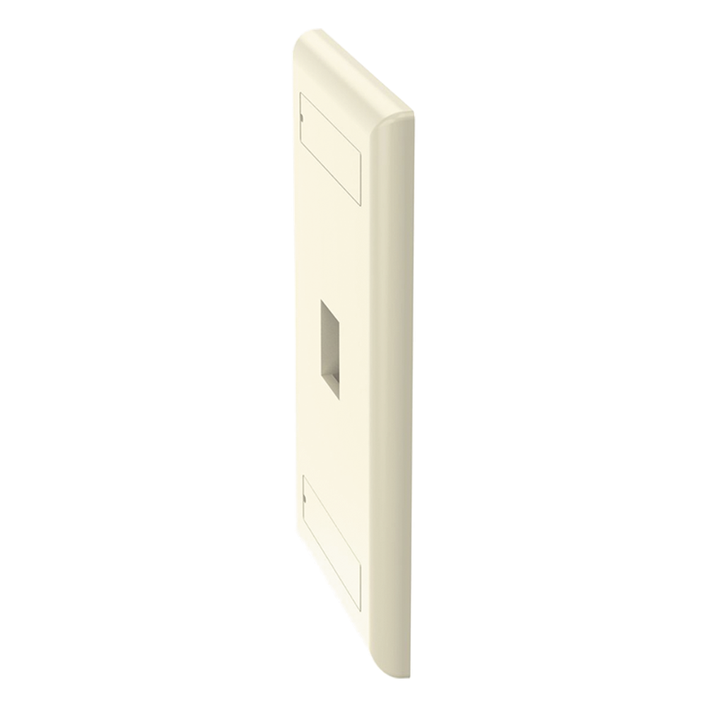 Placa de Pared Vertical, Salida Para 1 Puerto Keystone, Con Espacios Para Etiquetas, Color Marfil