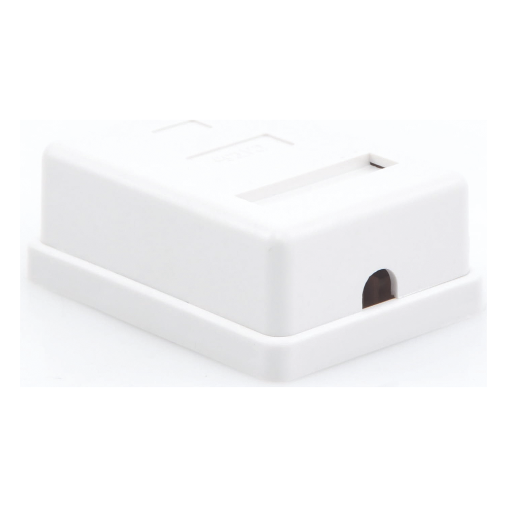 Caja de Pared con 1 Puerto Keystone, Incluye Jack Cat5e