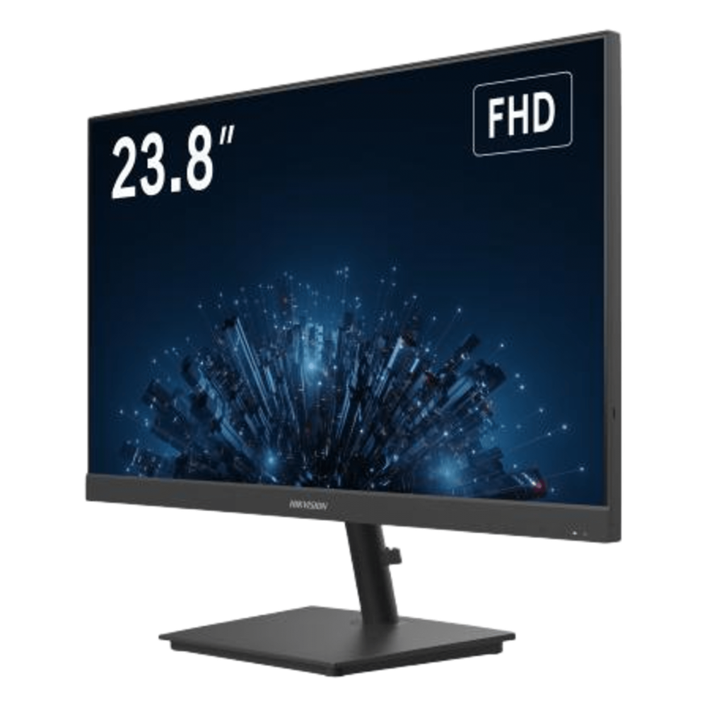 Monitor LED FullHD (1080p) de 24" / Ideal para CCTV, Oficina y Hogar / Entrada HDMI-VGA-BNC / Montaje VESA ( 75 X 75) / Uso 24/7 / Backlight E-LED / Ultra Delgado