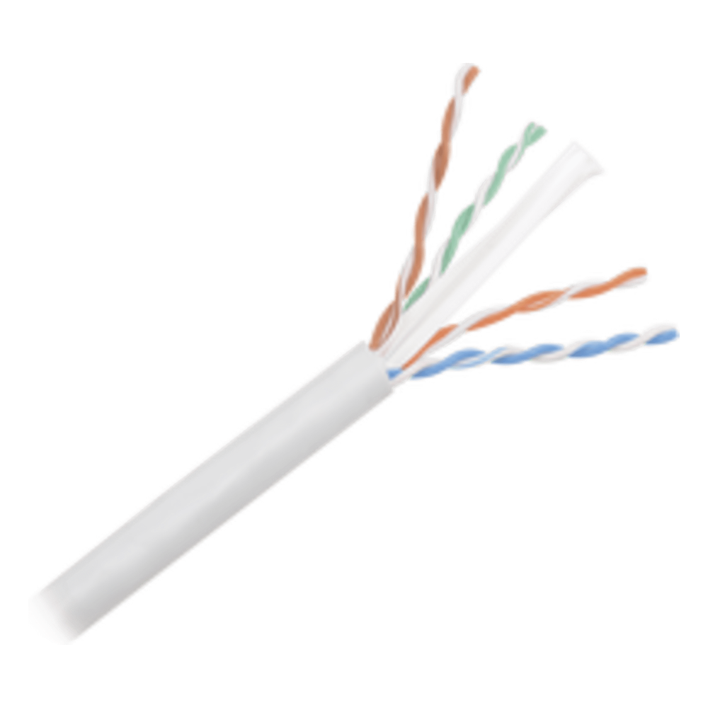 Bobina de Cable UTP de 305 Metros (1000 Pies) de Cobre, NetKey, Gris Claro, Categoría 6 (24 AWG), 1000Mbps, Riser (CMR), de 4 Pares
