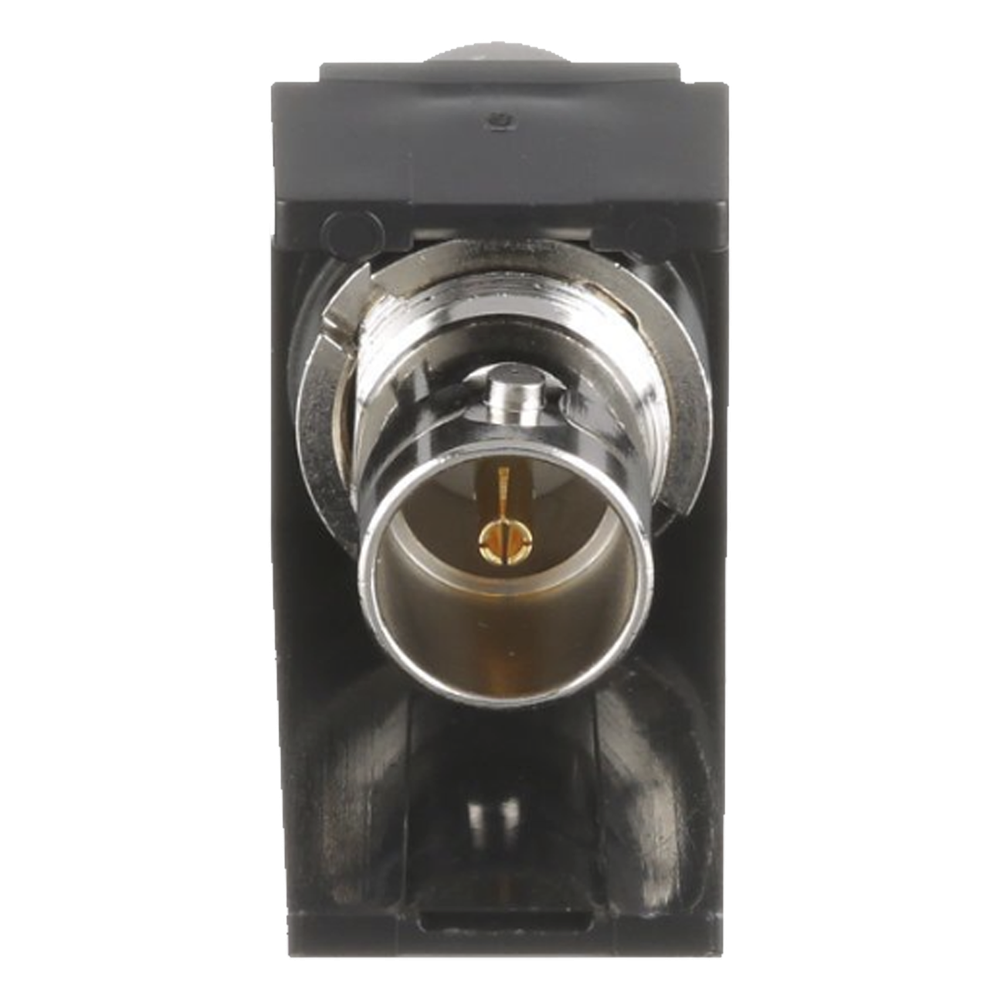 Módulo Acoplador Coaxial Tipo BNC, Mini-Com, de 75 Ohms, Color Negro
