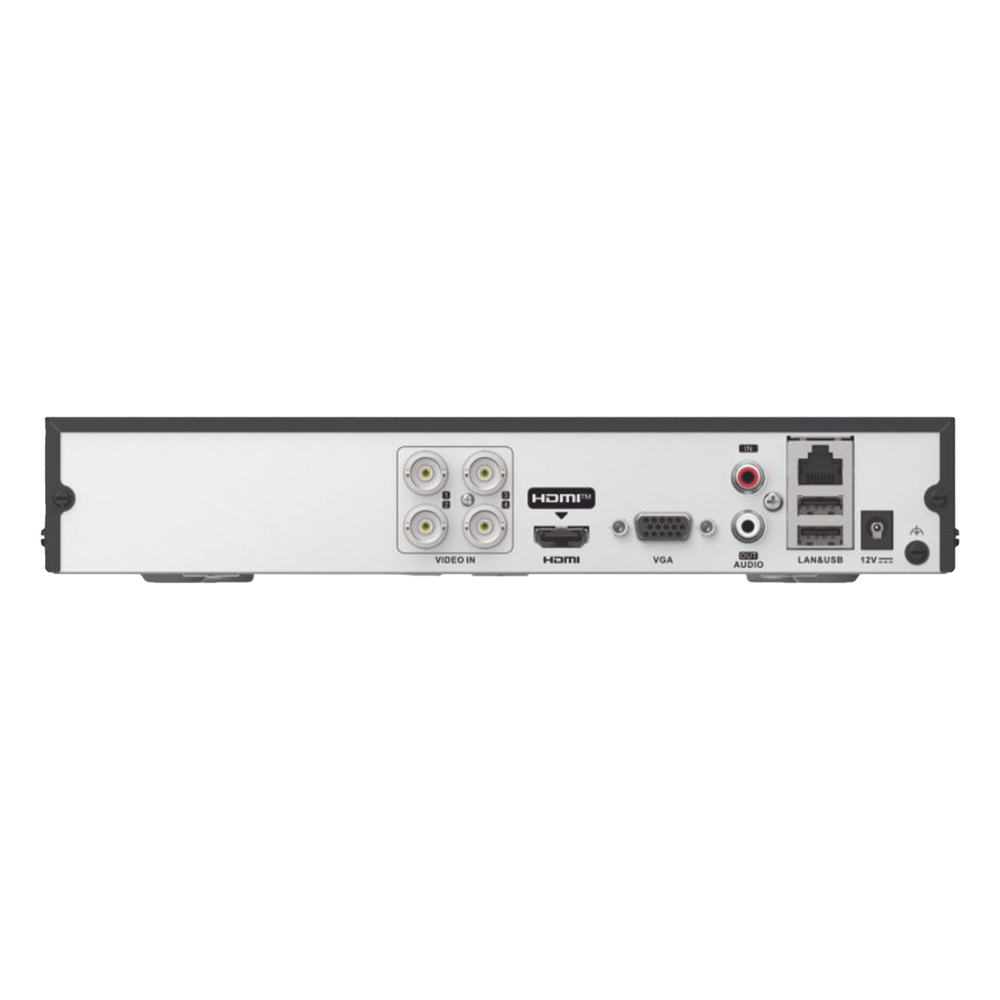 [Audio Bidireccional] DVR 4 Canales TurboHD + 1 Canal IP / 2 Megapixel (1080p) Lite / Acusense Lite (Evita Falsas Alarmas) / Audio por Coaxitron / 1 Bahia de Disco Duro / H.265+ / Salida de Vídeo Full HD