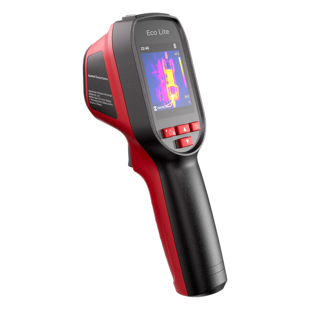 Cámara Térmica Eco Lite / Detector de 96 × 96 Píxeles / Medición de -20 °C a 550 °C / Autonomía 14 Horas / Diseño Compacto IP54 / Ideal para Hogar