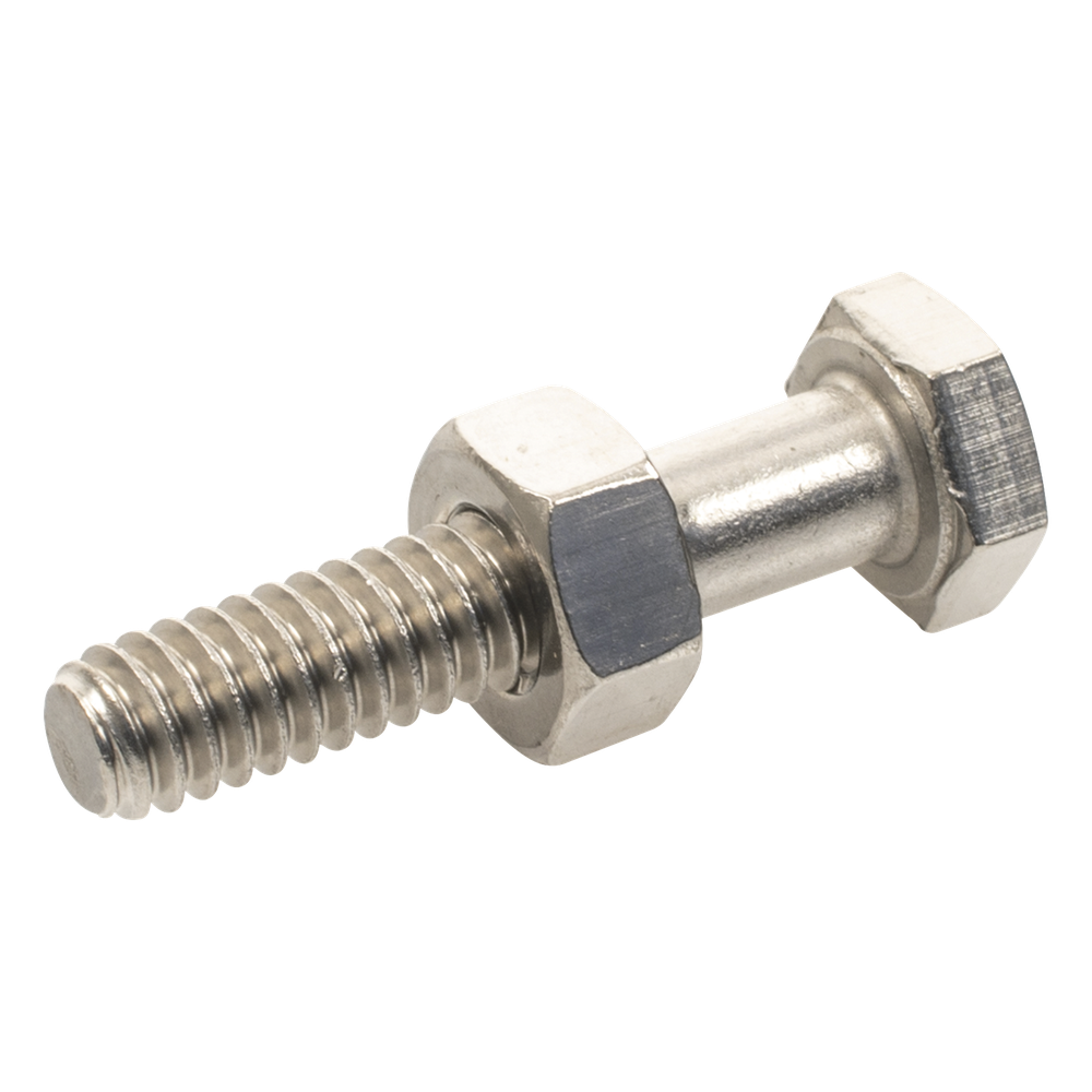 Paquete de 6 tornillos con tuercas de acero inoxidable 1/4 x 1 1/4”.