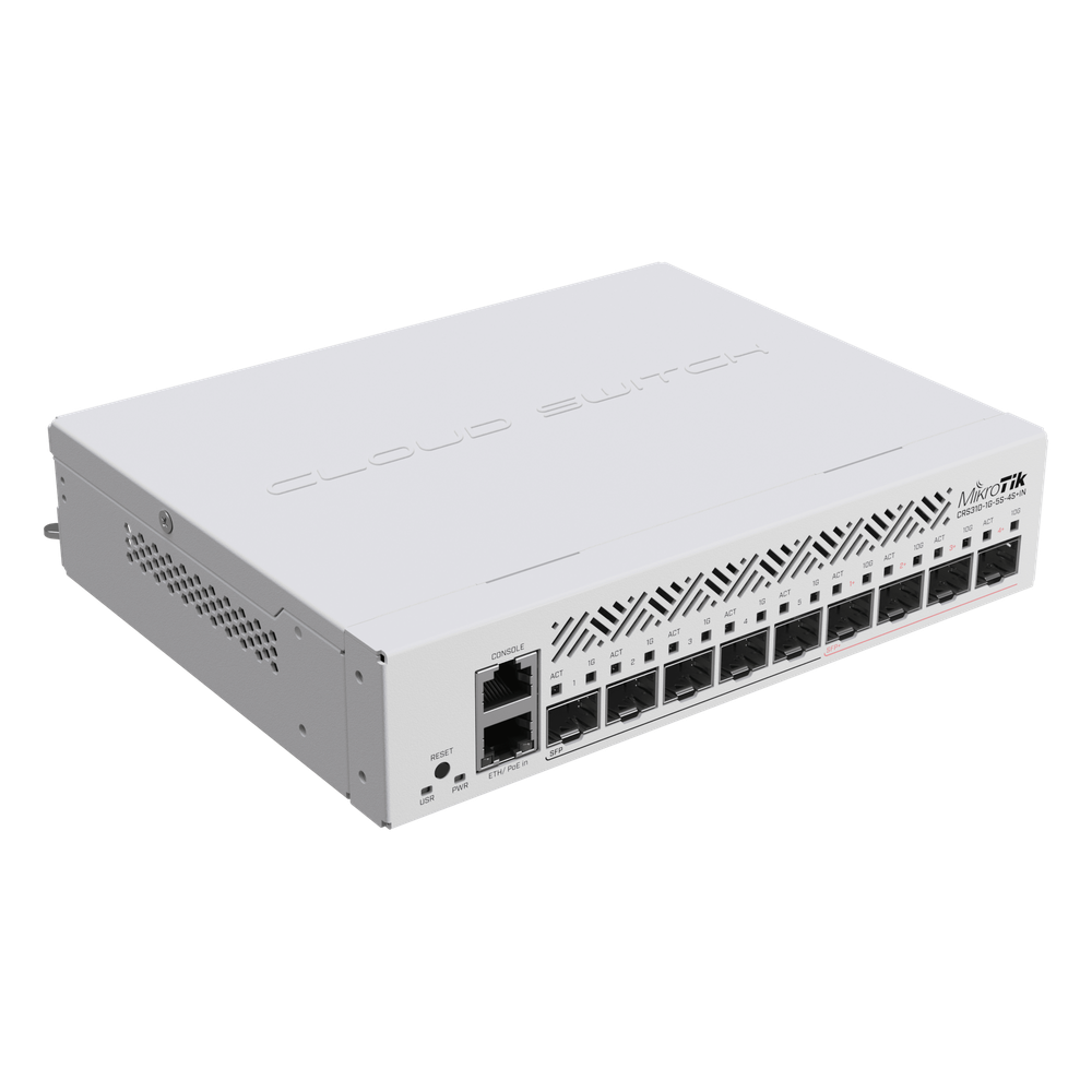 Cloud Router Switch con 1 puerto GbE/ 5 Puertos SFP/ 4 puertos SFP+ Ideal para Enlaces de Alto Rendimiento