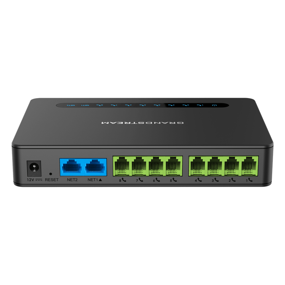 Gateway 8 Puertos FXS (Conectar Teléfono Análogo) con Router NAT Gigabit / 2 Perfiles SIP / Cifrado AES / Conferencia de Voz 3 Participantes / Calidad de Voz HD / Fax T.38 / 2 Puertos Gigabit / Aprovisionamiento Automatizado TR069