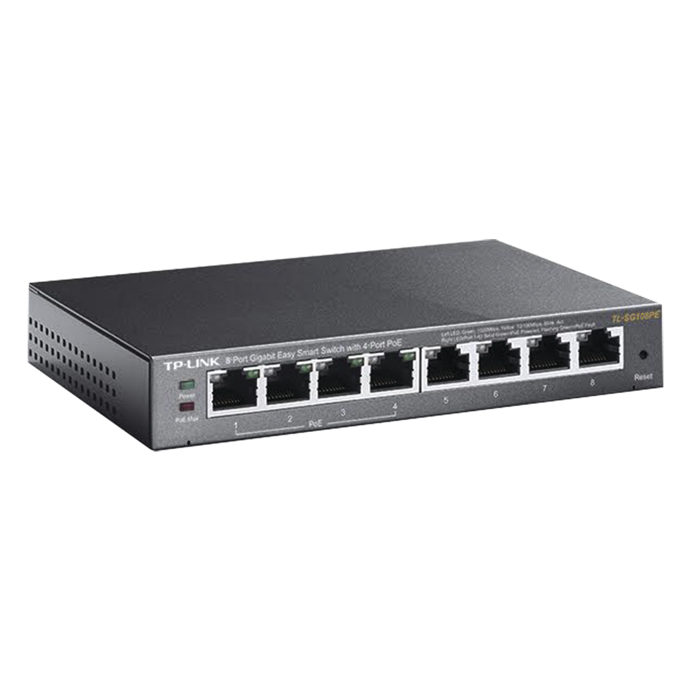 Easy Smart Switch PoE JetStream , 8 puertos 10/100/1000 Mbps  55 W