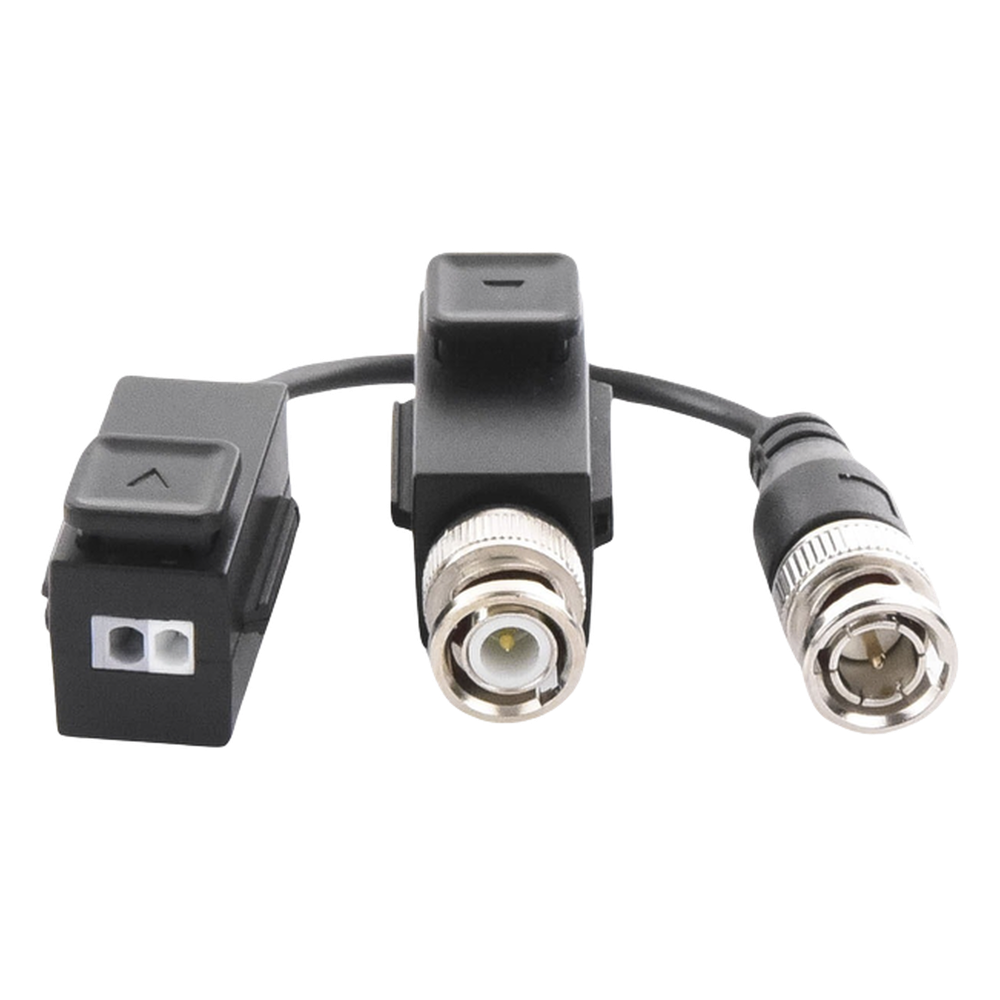 Kit de Transceptor (Balluns) TURBOHD con Boton Push / Hasta 8 MP (4K) / 100% Cobre / Soporta HD-TVI / AHD / CVI / CVBS / Audio por Coaxitron / Datos para Menu de Configurar de Cámaras