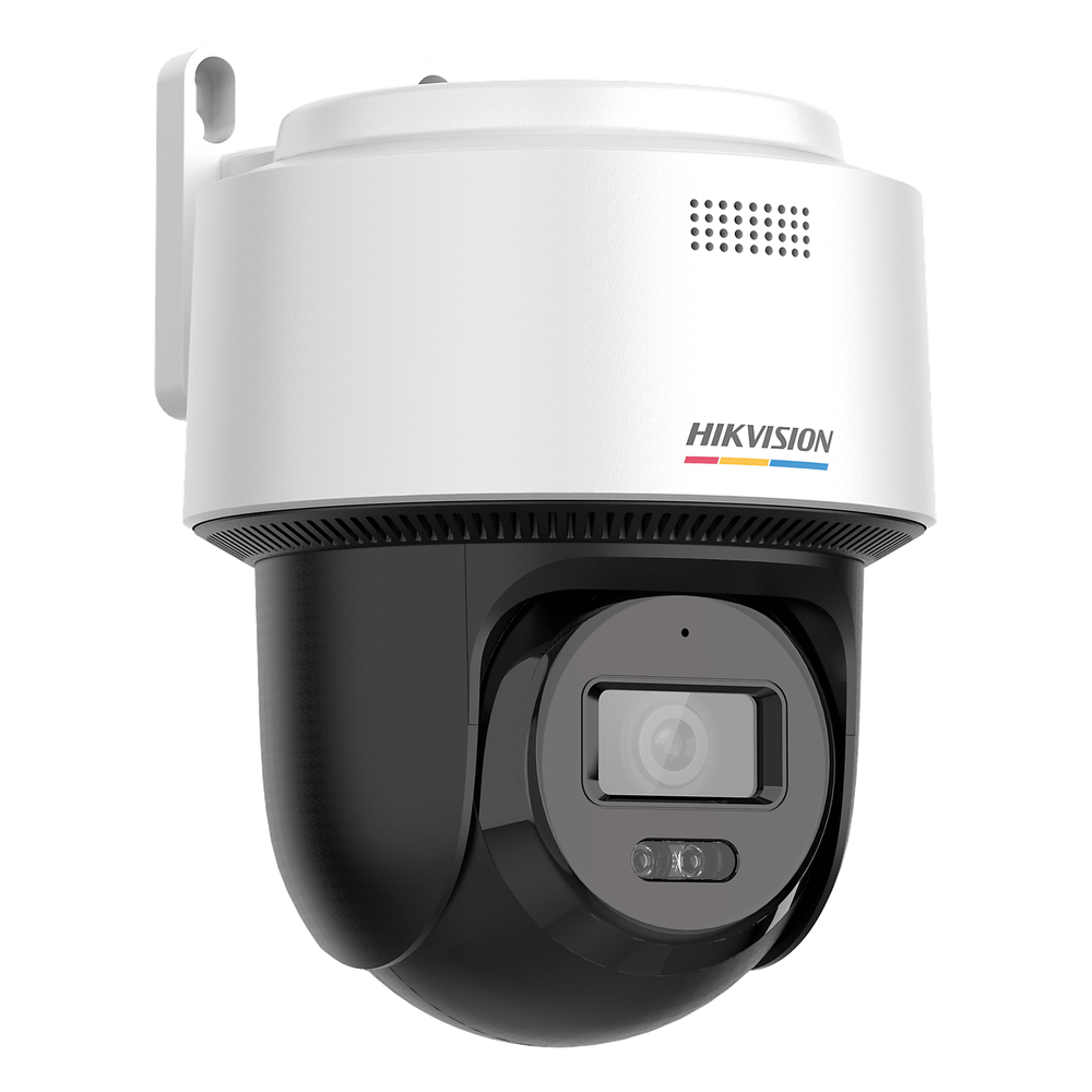 [ColorVu + Dual Light] Cámara Exterior PT TurboHD 3K  / Audio Bidireccional y Sirena / Luz Blanca 40 m / IP66 / -30°C a 60°C / Material Plástico