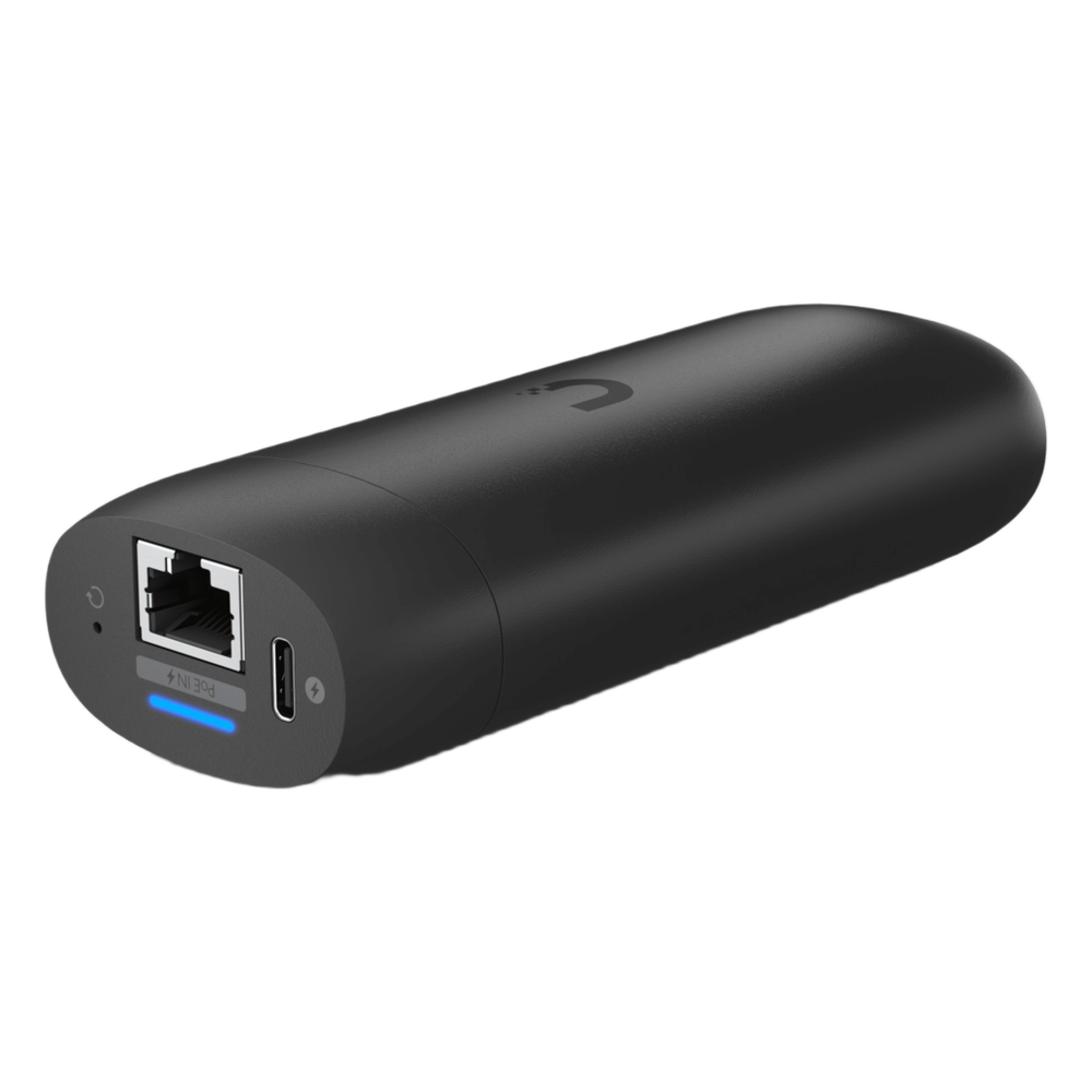 UniFi Cast Pro para UniFi Connect, señalización digital, convierta cualquier pantalla HDMI en una terminal audiovisual controlada centralizadamente por red, (1) puerto GbE POE IN 48 Vcc, 0.35A o USB-C 5 Vcc, 3A / (1) puerto HDMI de salida