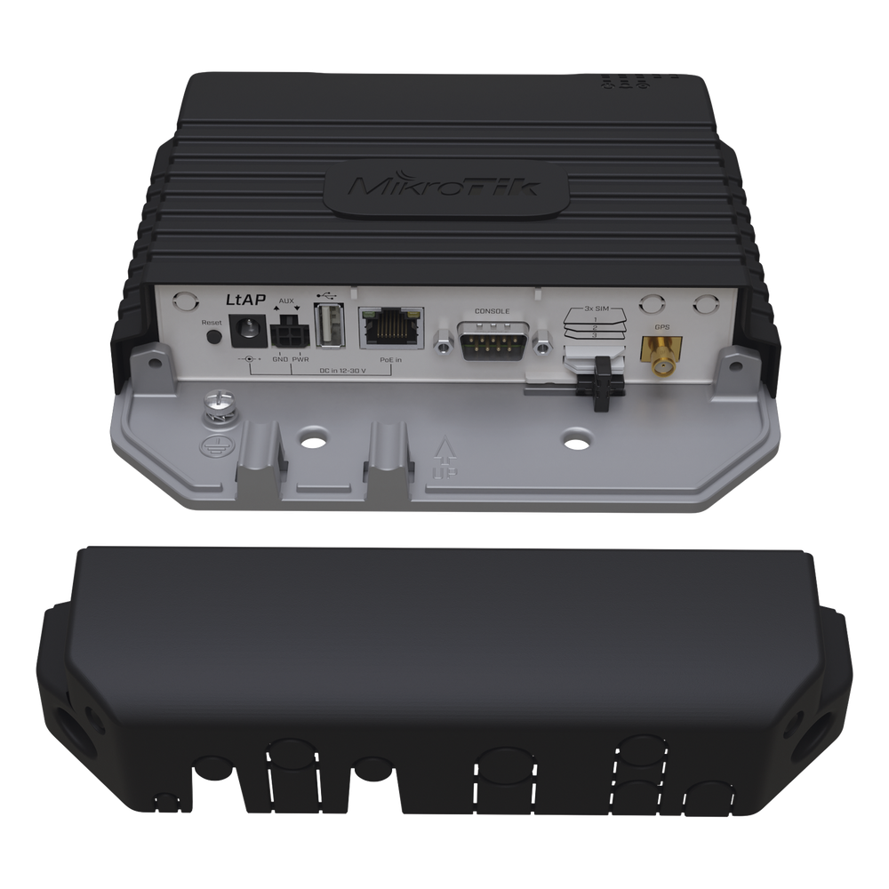 (LtAP) - A heavy-duty 2.4GHz access point with two miniPCI slots, three SIM slots and GNSS support (GPS, GLONASS, BeiDou, Galileo)