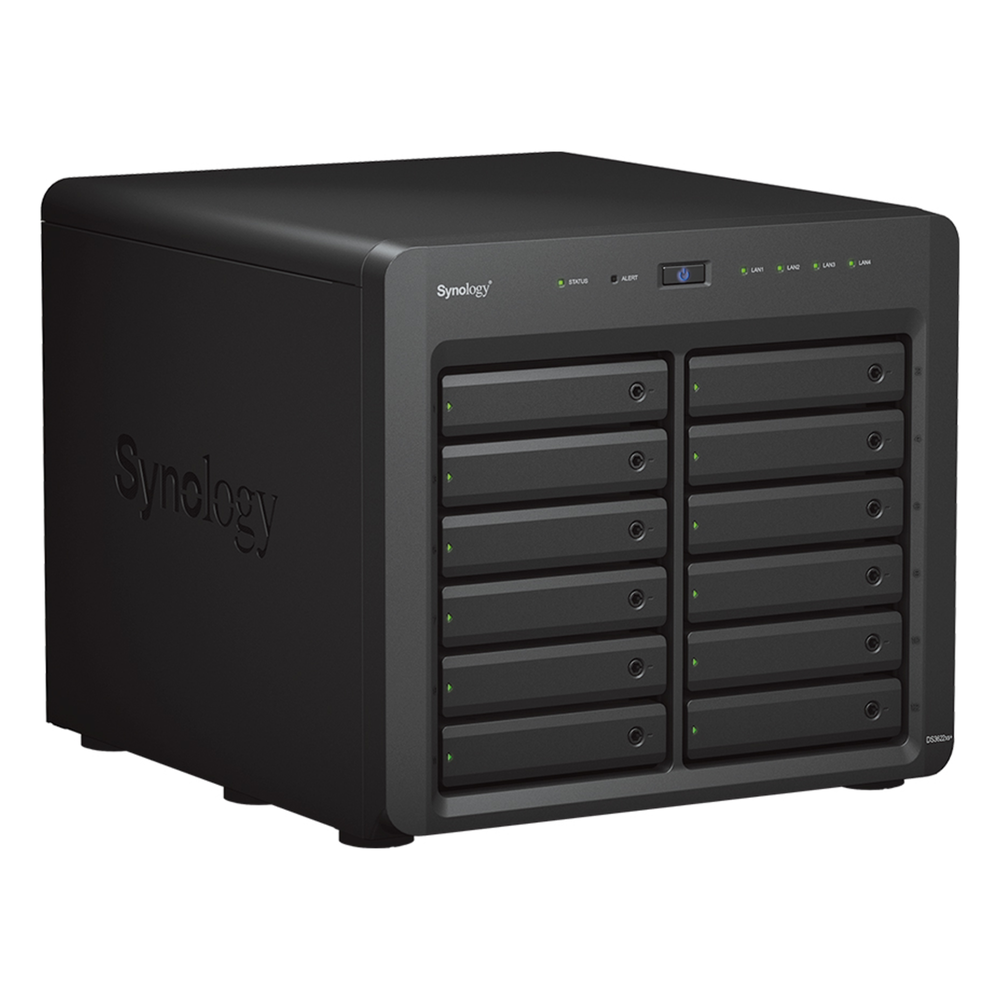 Servidor NAS Synology DiskStation DS3622xs+ | 12 Bahías | Intel Xeon 6 Núcleos | 16 GB DDR4 ECC | 10GbE RJ-45 | Expansión Hasta 36 Bahías | RAID F1, 0, 1, 5, 6, 10 | Caché NVMe SSD .