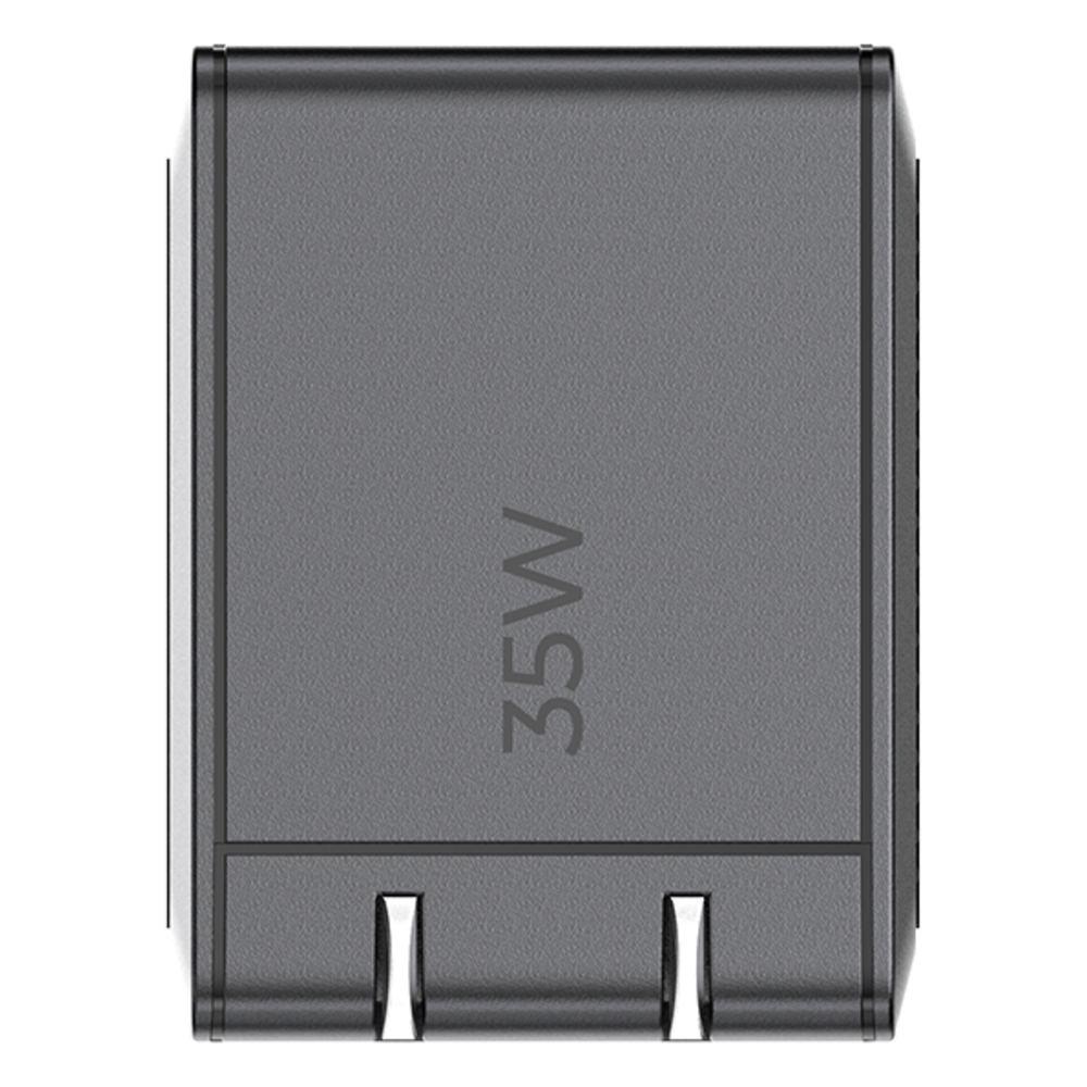 Cargador GaN III 35W / USB-C PD 35W + USB-A 22.5W / Doble Puerto Simultáneo / PD3.0 PPS QC4.0 AFC SCP FCP / Diseño Plegable de Bolsillo / Protección Integral 6 Capas