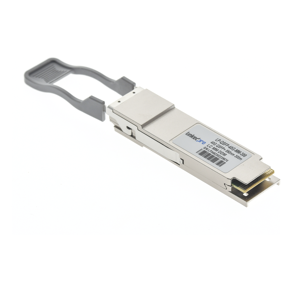 Transceptor Óptico QSFP+ (Mini-Gbic) / Multimodo 850 nm / 40 Gbps / 40GBASE-SWDM4 / Conectores LC/UPC Dúplex / DDM / Hasta 300 m