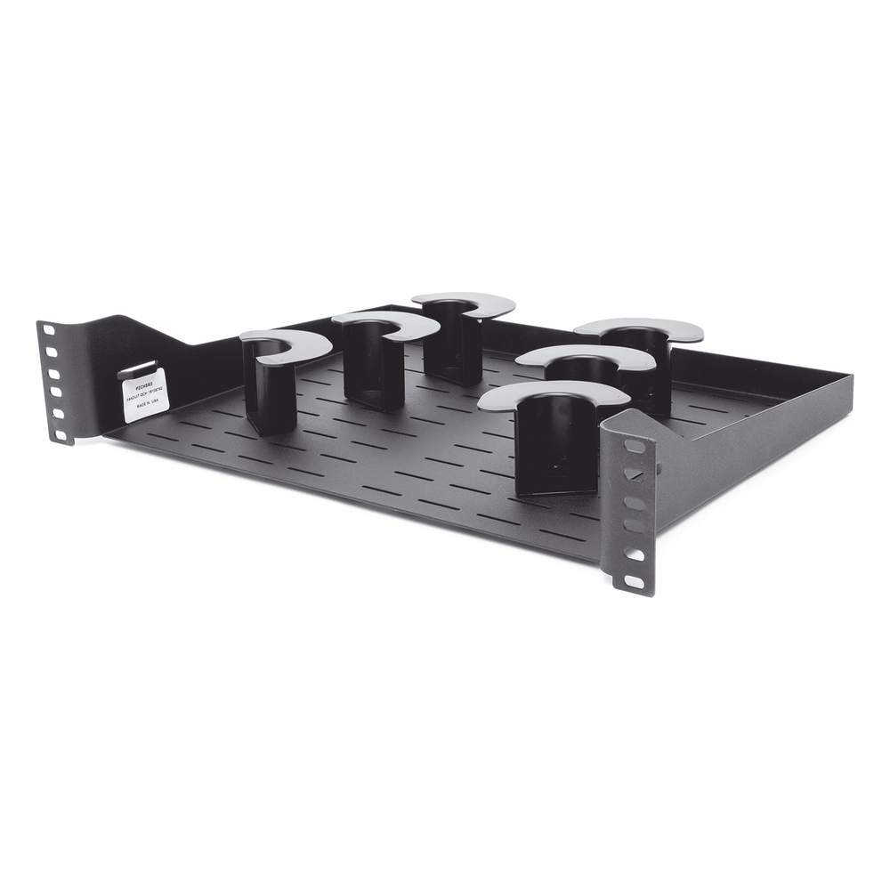 Charola Ventilada Para Administración de Cable en Racks o Gabinetes, con 6 Postes para Control de Holgura, de 19in, 2 UR, Color Negro
