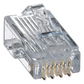 Plug RJ45 Cat5e, Para Cable UTP de Calibres 24-26 AWG, Chapado en Oro de 50 Micras, Paquete de 100 Piezas