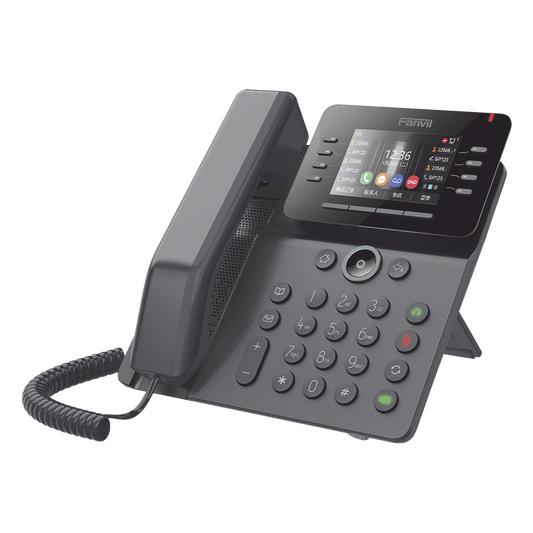 Teléfono IP Empresarial Esencial WiFi / Bluetooth, 12 líneas SIP, pantalla a color 3.5", PoE, puertos Gigabit, conferencia local de 6 vías.