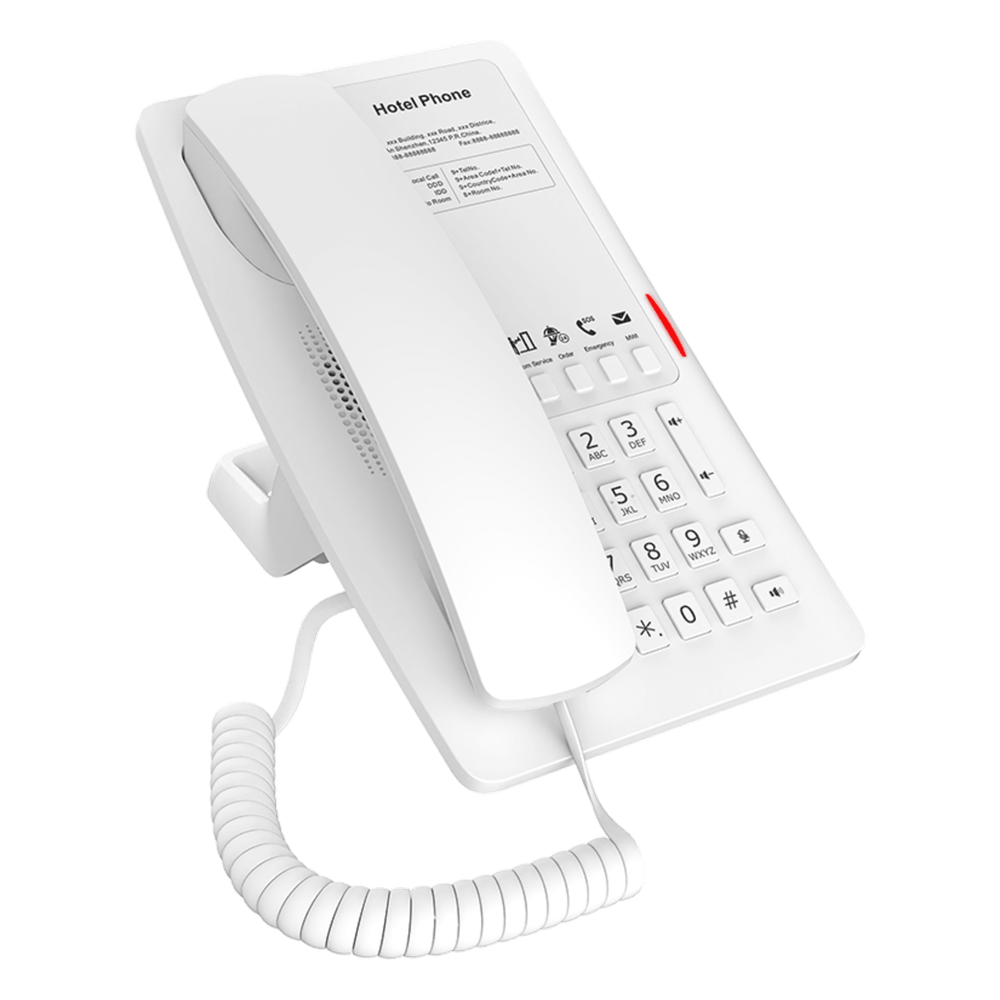 Teléfono IP Hotelero Wi-Fi 6 / 2 Líneas SIP / Doble Banda 2.4/5 GHz / 5 Teclas Programables / Puerto USB-A / PoE 802.3af / Audio HD