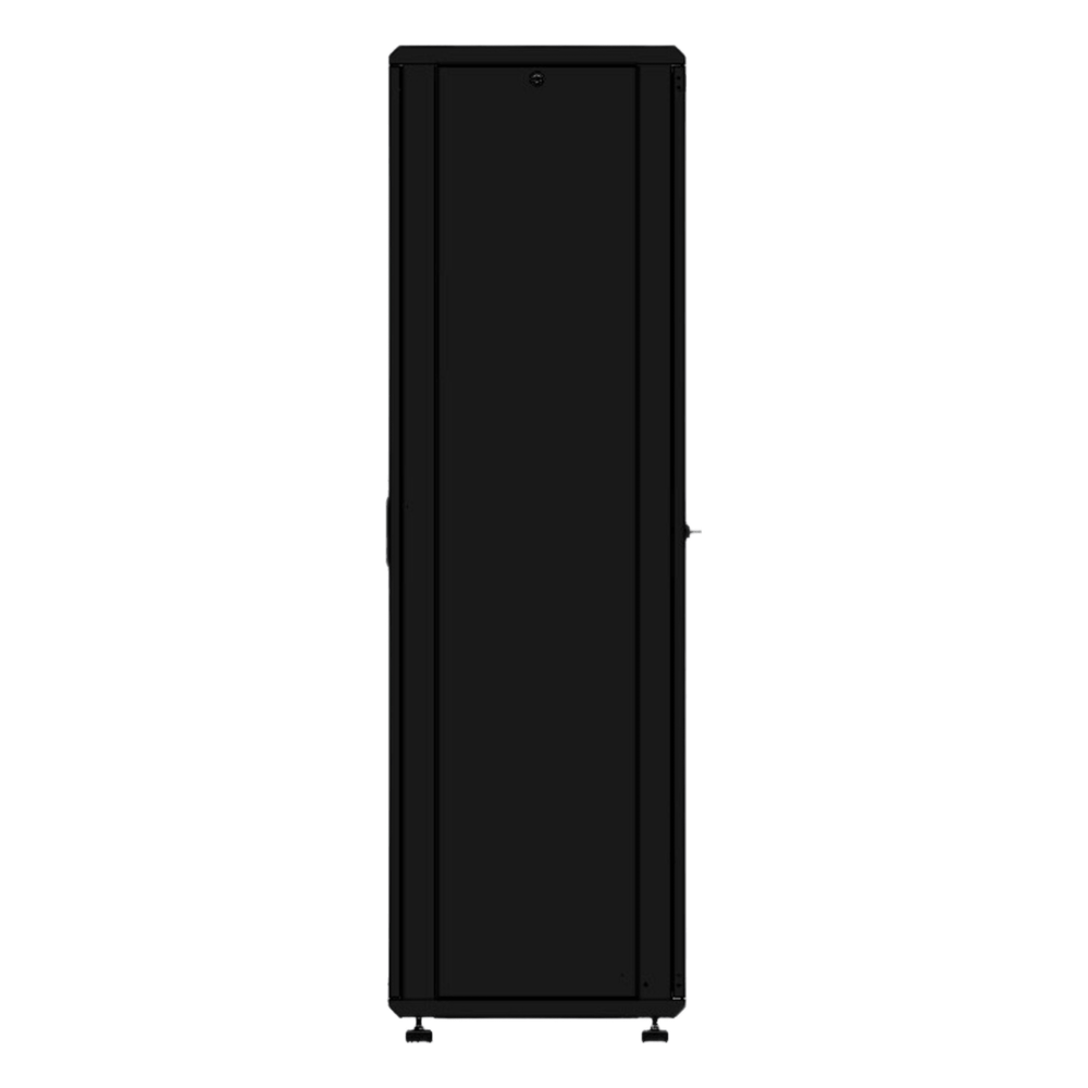 Gabinete rackeable de piso de 42U, compatible con estándar 19 pulgadas, equipado con puerta frontal de cristal para una mejor visibilidad y presentación profesional