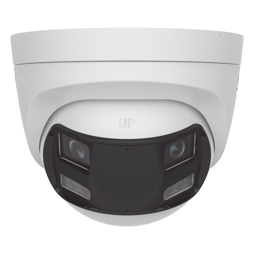 [ColorVu + Panoramica + Dual Light] Turret TURBOHD 3K (5 Megapixel) / Micrófono Integrado / Visión 180° / Imagen a Color 24/7 / 40 mts Luz Blanca + 40 mts IR / Exterior IP67 / WDR