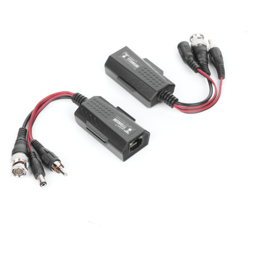 Kit de transceptores activos, envía alimentación 12V/24Vcc/AC, video y audio a una distancia de hasta 150 m en 4K para aplicaciones de video por UTP Cat 5e / 6 en alta definición.