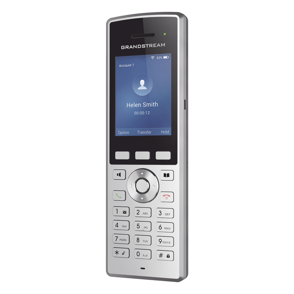 Teléfono WiFi portátil empresarial con 2 lineas y cuentas SIP, Bluetooth y botón Push-to-talk