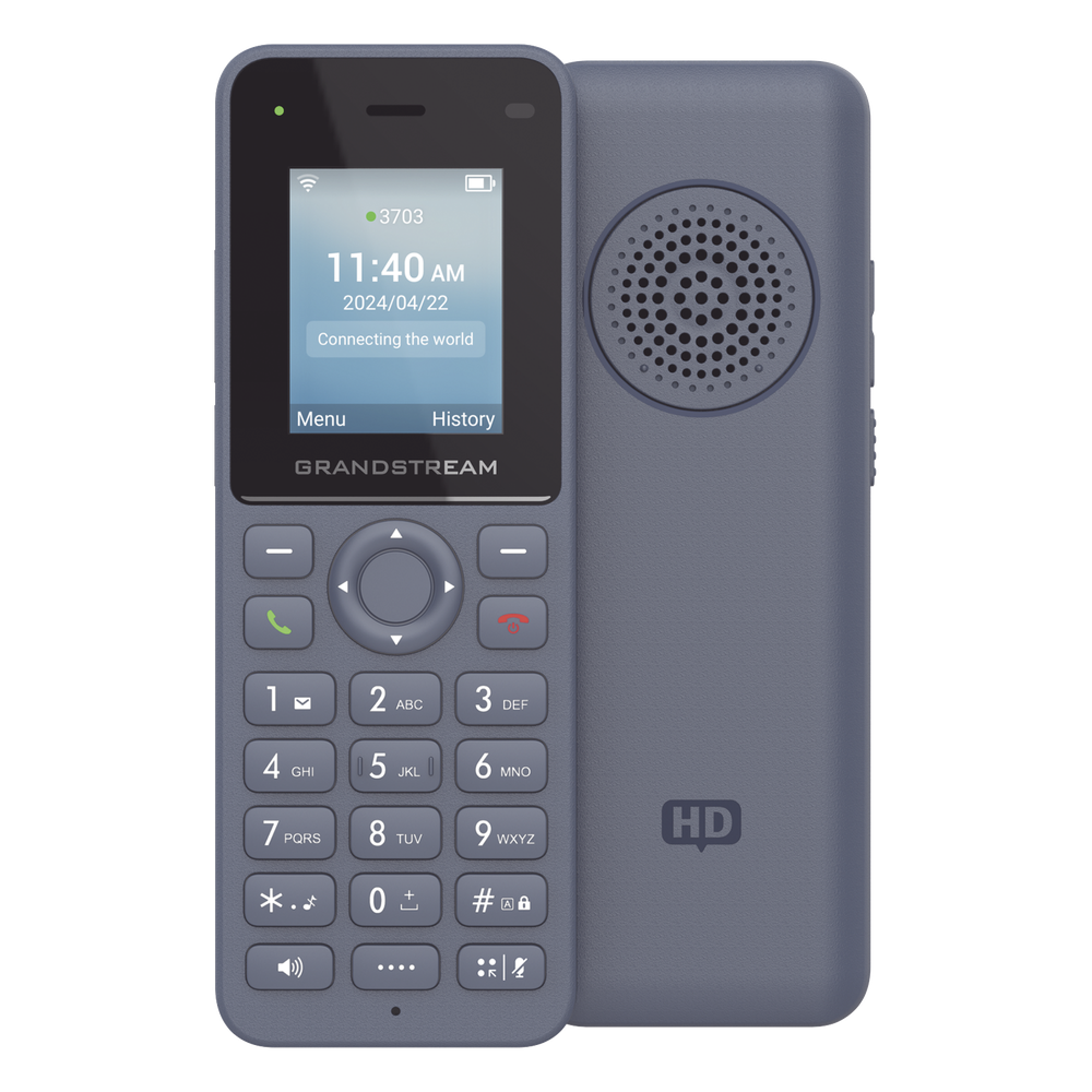 Teléfono IP inalámbrico Wi-Fi, portátil, 2 líneas, 2 cuentas SIP, Voz HD, Bluetooth, Puerto USB tipo C