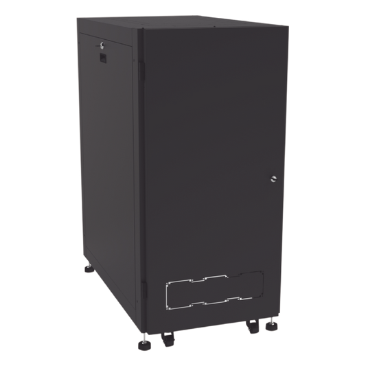 Gabinete Profesional para Telecomunicaciones de 24UR, 600 mm de Ancho x 1000 mm de Profundidad, Se envía el Gabinete Armado.