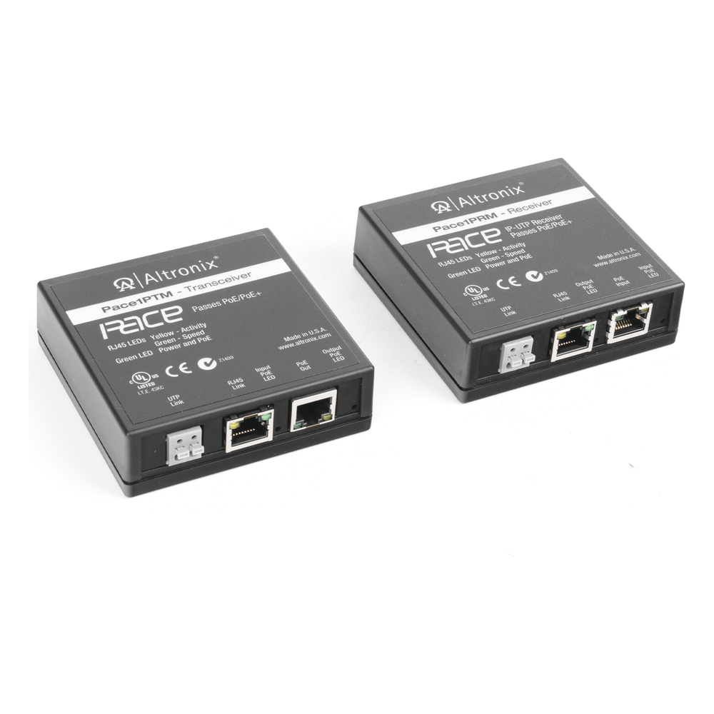 Kit extensor IP y PoE por cable UTP CAT5E hasta 500 mts @ 100 mbps