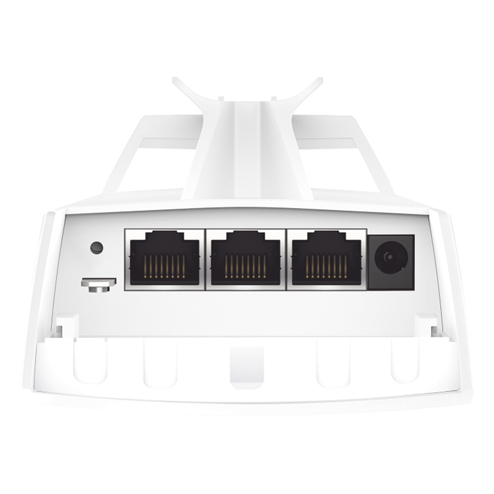 KIT de Enalce Inalámbrico Omada para Exterior / Frecuencia de 5GHz / Emparejamiento Automático / 3 puertos Gigabit / PoE Pasivo 24 Vcc o 802.3 PoEaf / Antena Direccional de 7 dBi MIMO 2x2 / Adminsitración Remota Mediante Omada