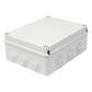 Caja Estanca de PVC Para Derivación y Conexión, 12 Entradas, Tapa Atornillada, 240x190x90 mm (Área interna), Uso Exterior IP55, Material que no Propaga el Fuego y Libre de Hálogenos