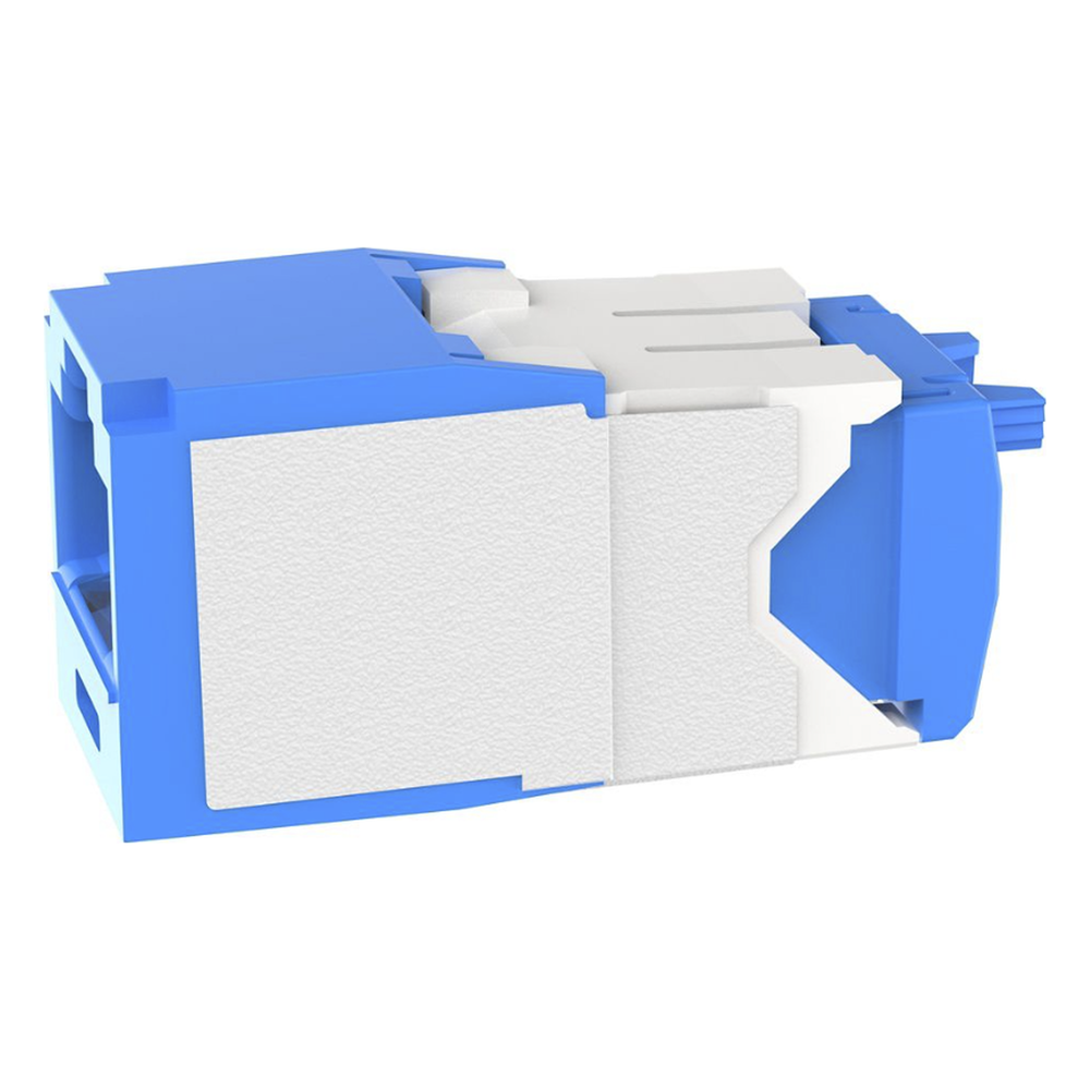 Conector Jack RJ45 Estilo TG, Mini-Com, Categoría 6A, Con Gel Resistente a la Corrosión, de 8 Posiciones y 8 Cables, Color Azul