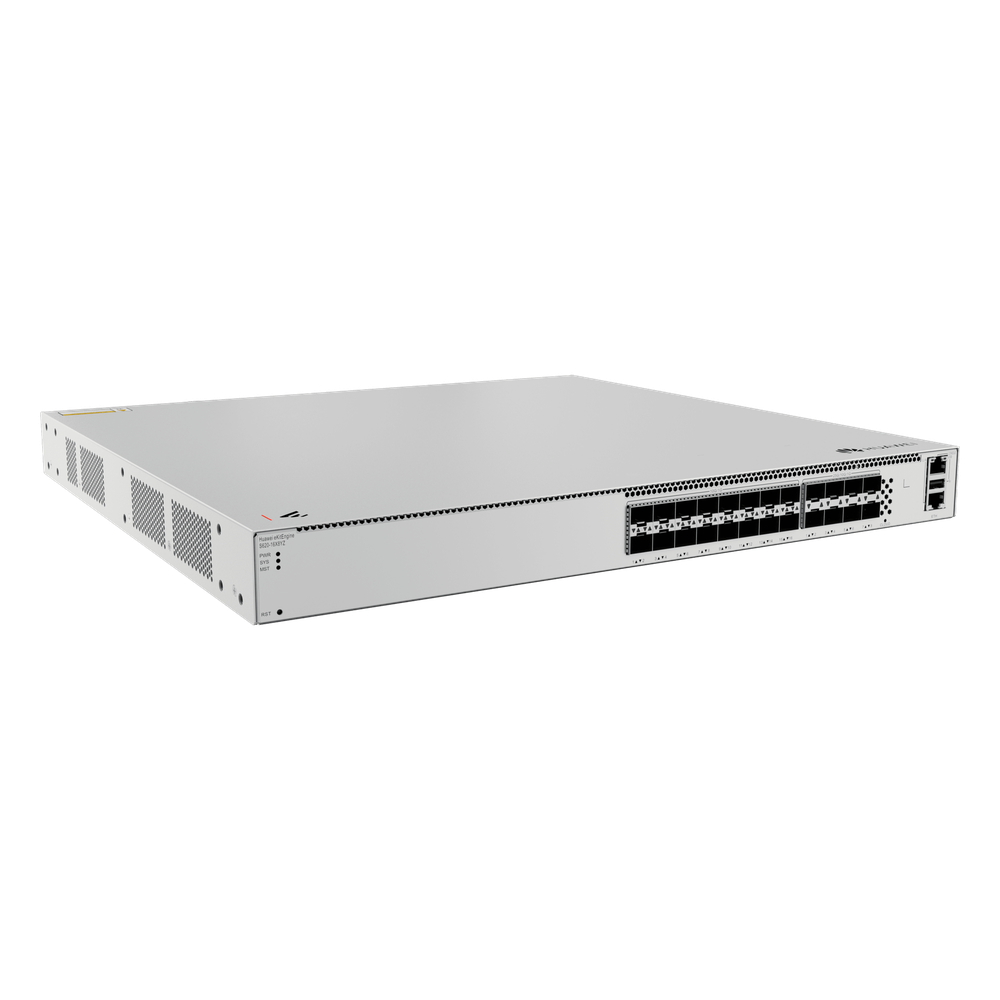 Switch eKit Core para Fibra Óptica Administrable Capa 3 / 16 puertos SFP 10 Gbps + 8 Puertos SFP28 25 Gbps / Capacidad de Conmutación 1,120 Gbit/s / Gestión Gratuita desde la Nube / Libre de Licenciamiento / Ruteo Dinamico (RIP, OSPF, IS-